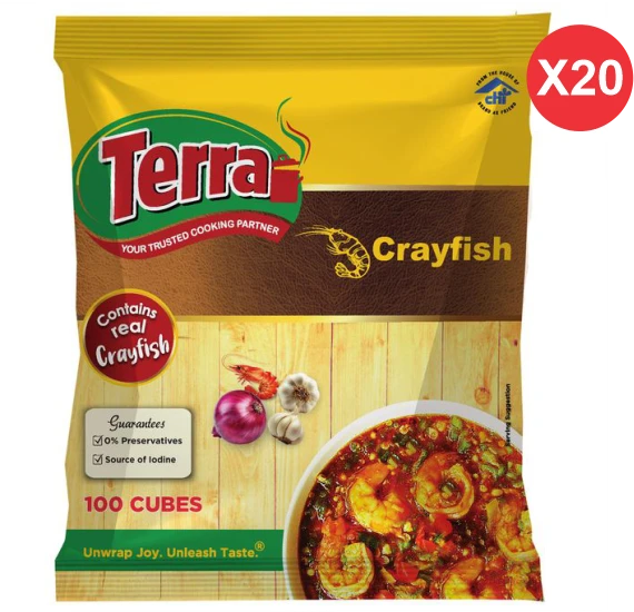 (Carton) 100X20 Terra Crayfish cubes