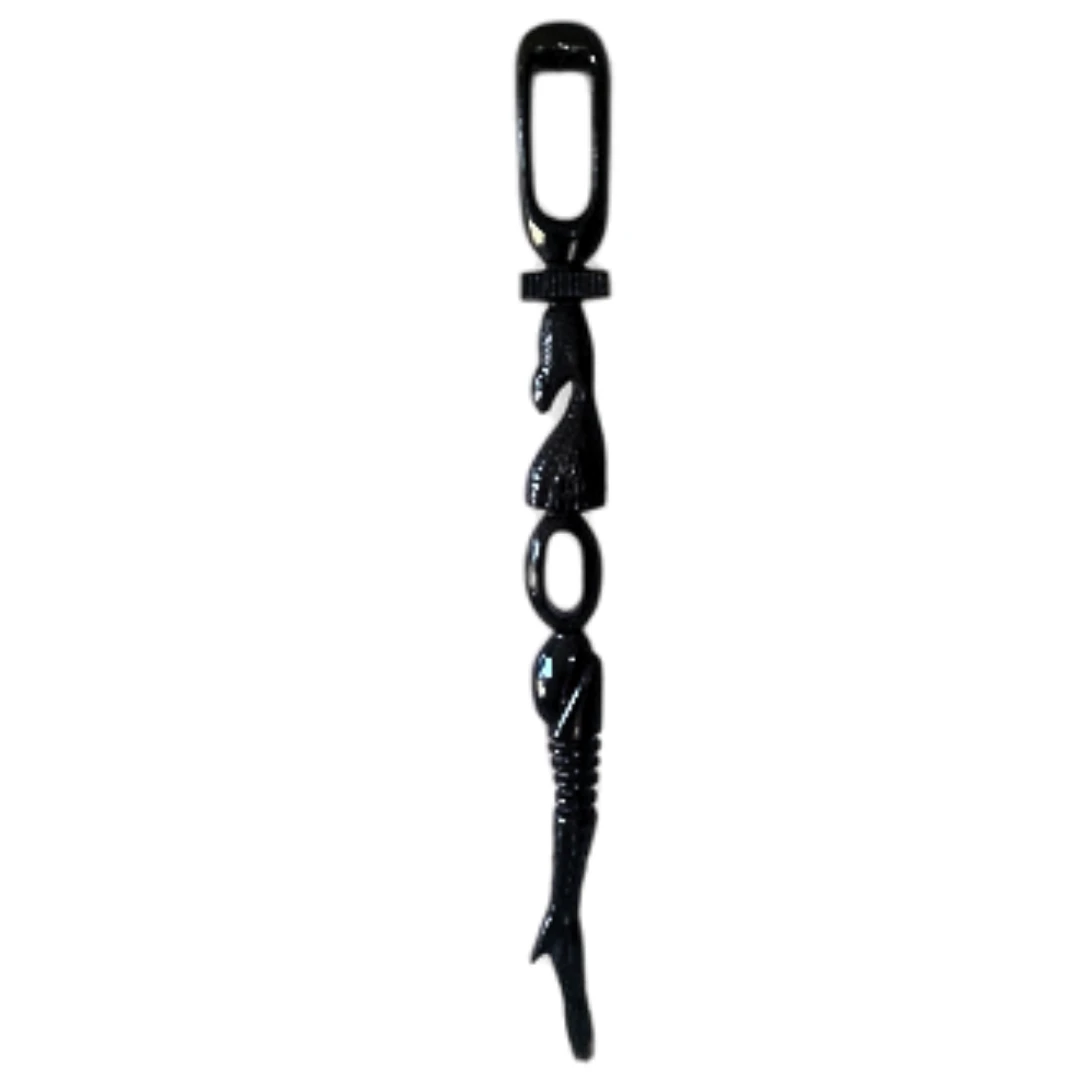 Carved Walking Stick - Black Colour