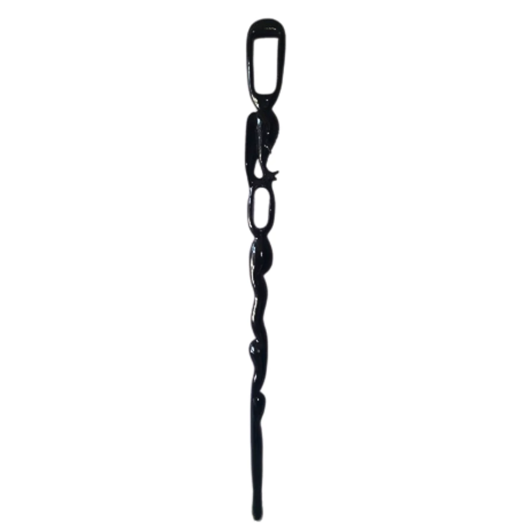 Carved Walking Stick - Black Colour
