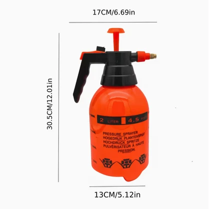2L Orange Garden and Home Lawn Watering Can